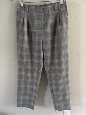 Primark Brown and Gray Plaid Trousers